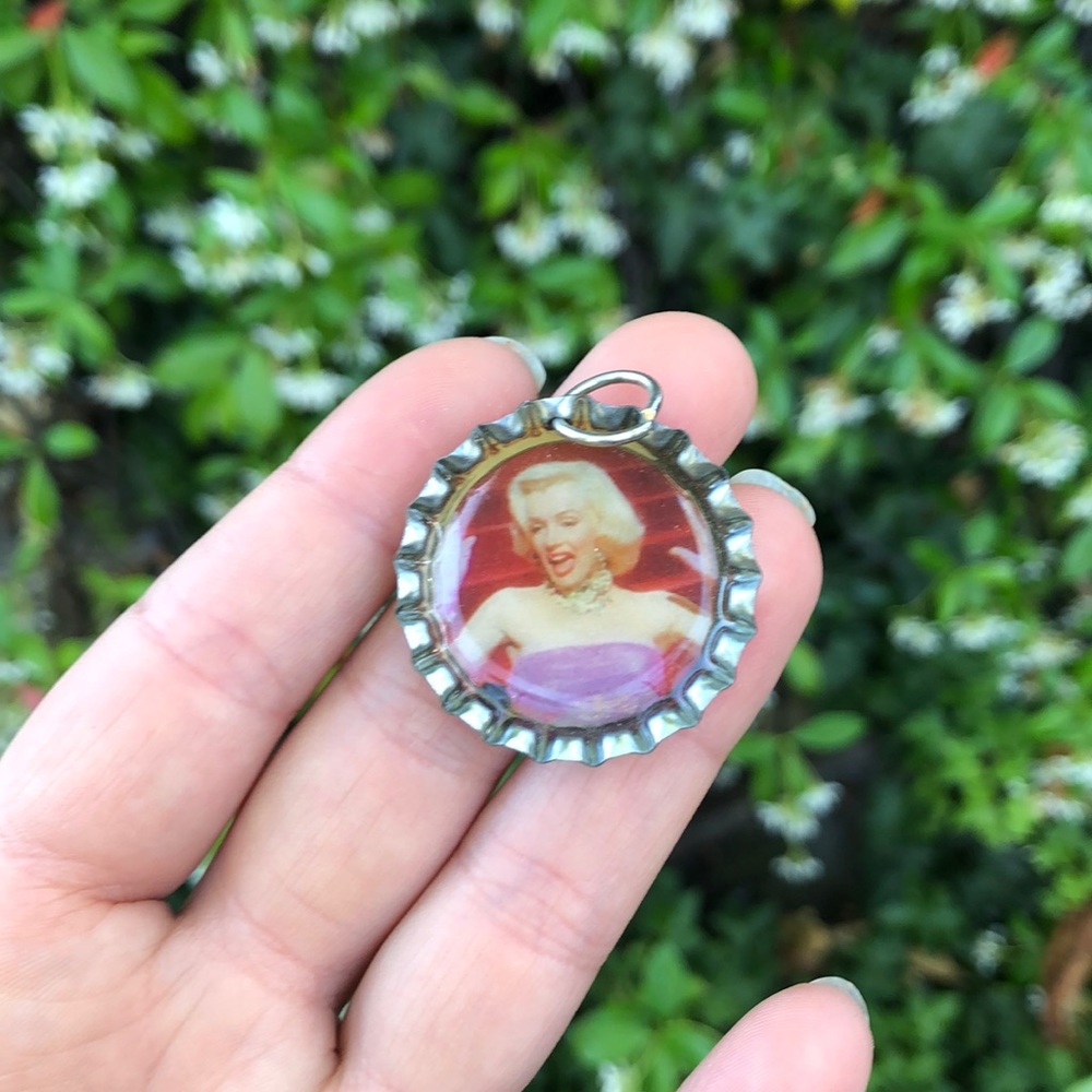 Marilyn Monroe bottle cap pendant
